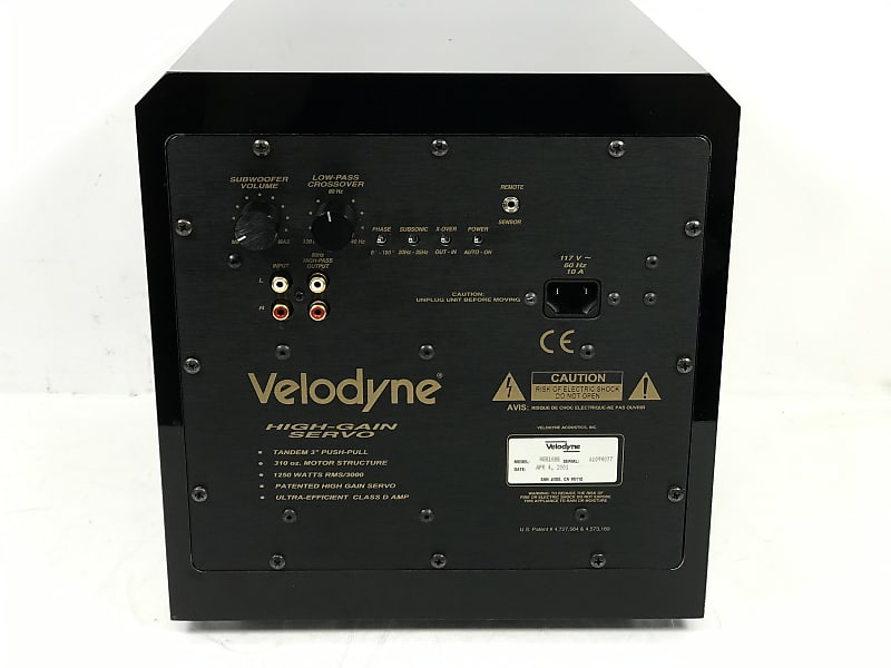 New Old Stock Velodyne HGS10BG High Gain Servo Subwoofer