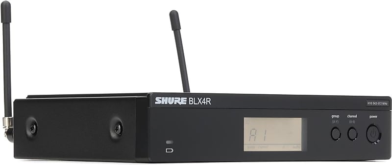Shure BLX4R Single Channel Rack Mount Wireless Receiver with Frequency QuickScan, Audio Status LED, XLR and 1/4" Outputs - for use with BLX Wireless Systems (Transmitter Sold Separately) | H10 Band image 1