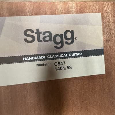 stagg classical acoustic guitar w/chipboard style case image 9
