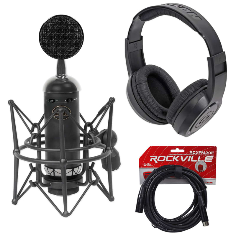 Blue Blackout Spark SL XLR Condenser Microphone with Pop Filter & 20' XLR Cable