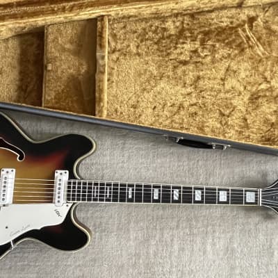 Immagine 1966 Vox Super Lynx Sunburst Hollowbody Electric Guitar + OHSC Case Made in Italy - 3