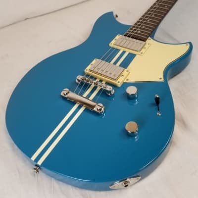 Yamaha RSE20 SWB Revstar Element, Chambered maple and mahogany body, carbon-reinforced neck and body, 2 Alnico V Humbucking pickups; Swift Blue image 5