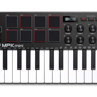Akai MPK Mini MKIII 25-Key MIDI Controller 2020 - Present - White with Black Keys