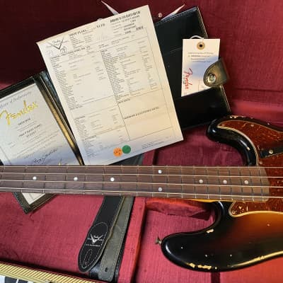 NEW! 2024 Fender 64 Precision Bass Relic 3-Tone Sunburst - Custom Shop - Authorized Dealer - 9 lbs - R133707 image 11