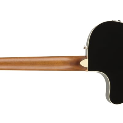 Fender California Series Kingman Bass V2 4-String Spruce / Mahogany with Walnut Fretboard - Black image 2