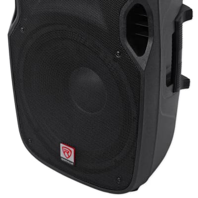 (2) Rockville SPGN158 15" 3200w DJ PA Speakers+5-Ch. Powered Mixer+Mics+Stands image 6