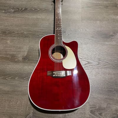 Takamine JJ325SRC Signature Series John Jorgenson Model 12-String Cutaway Acoustic/Electric Guitar  - Dark Gloss Stain Natural for sale