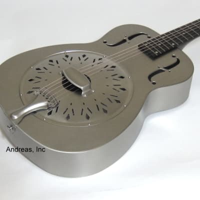 Regal Resonator Guitar Duolian Brushed Nickel-Plated Steel Body image 2