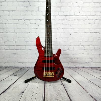 Yamaha TRBJP2 TDR John Patitucci 6 String Bass Translucent Deep Red for sale