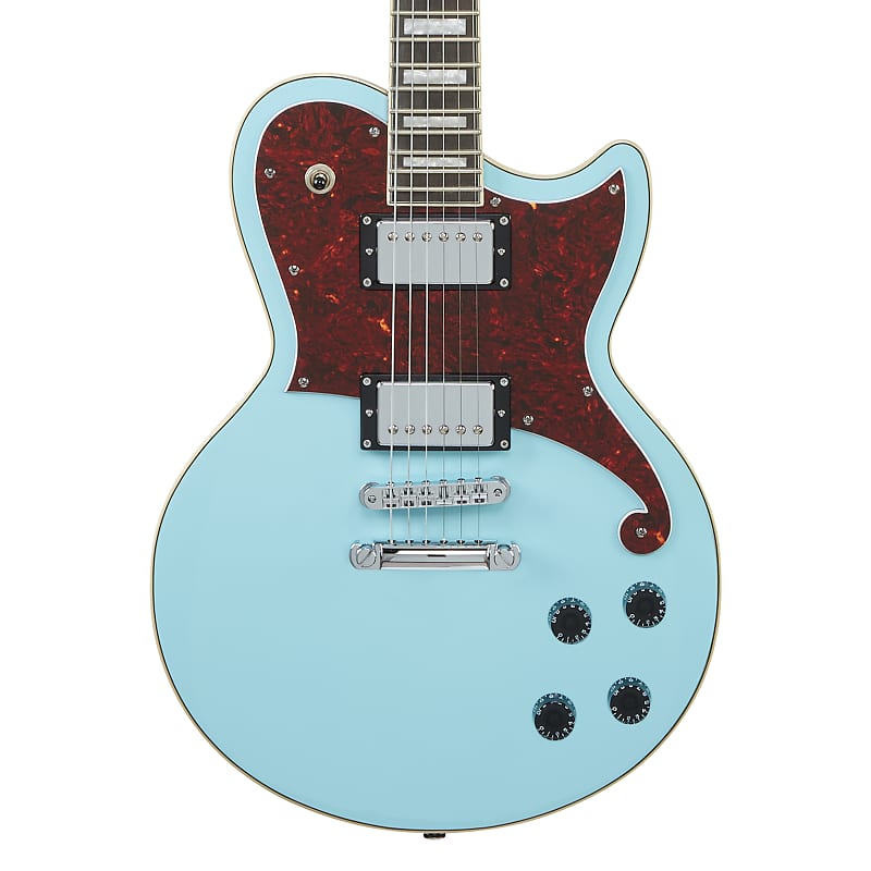 D'Angelico Premier Atlantic Singlecut Electric Guitar Sky Blue w/ Gig Bag image 1