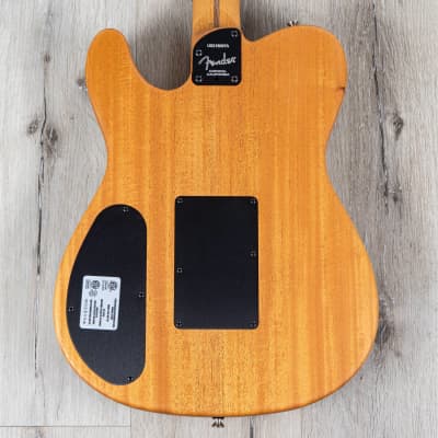 Fender American Acoustasonic Telecaster Guitar, Ebony Fingerboard, Black image 4