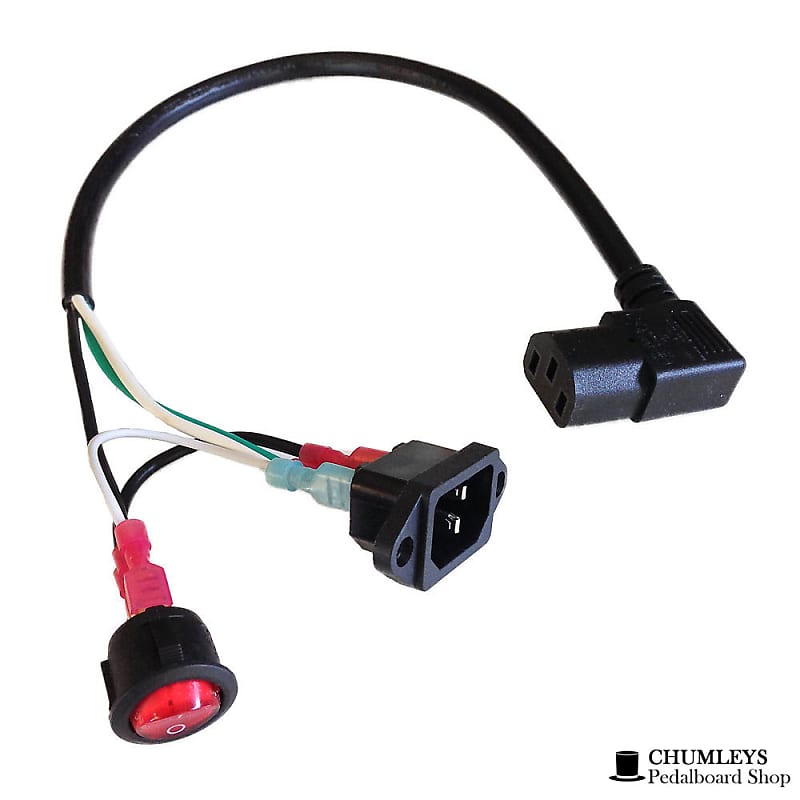 DIY Pedalboard Parts - IEC Right Angle Cord Power Assembly | Reverb