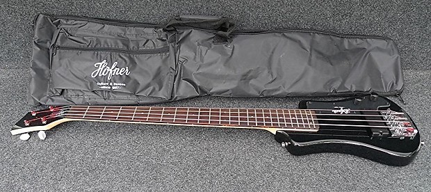 Hofner Shorty Bass Guitar Gloss Black | Reverb