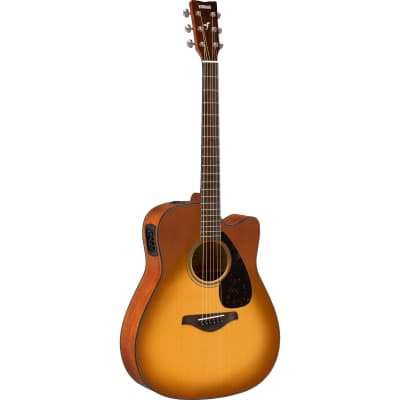Yamaha A1M Dreadnought Cutaway Acoustic Electric Guitar Vintage Natural Reverb Canada
