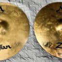 Zildjian 14" A Custom Hi-Hat Cymbals (Pair) 1991 - Present - Brilliant