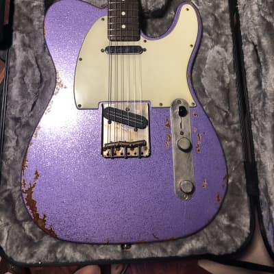 Fender American Performer Telecaster 2019 Lavender Sparkle Nitro Relic image 5