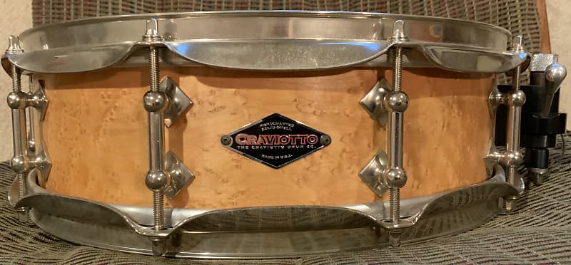 Craviotto 4x14 Birdseye Maple snare drum. From Craviotto's