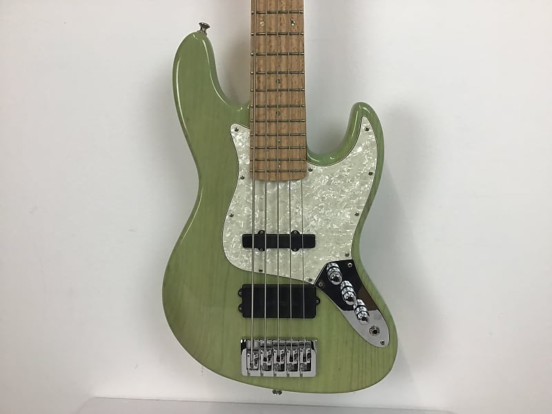 Used Bass Mods CUSTOM 5 STRING Bass Guitars Green Reverb