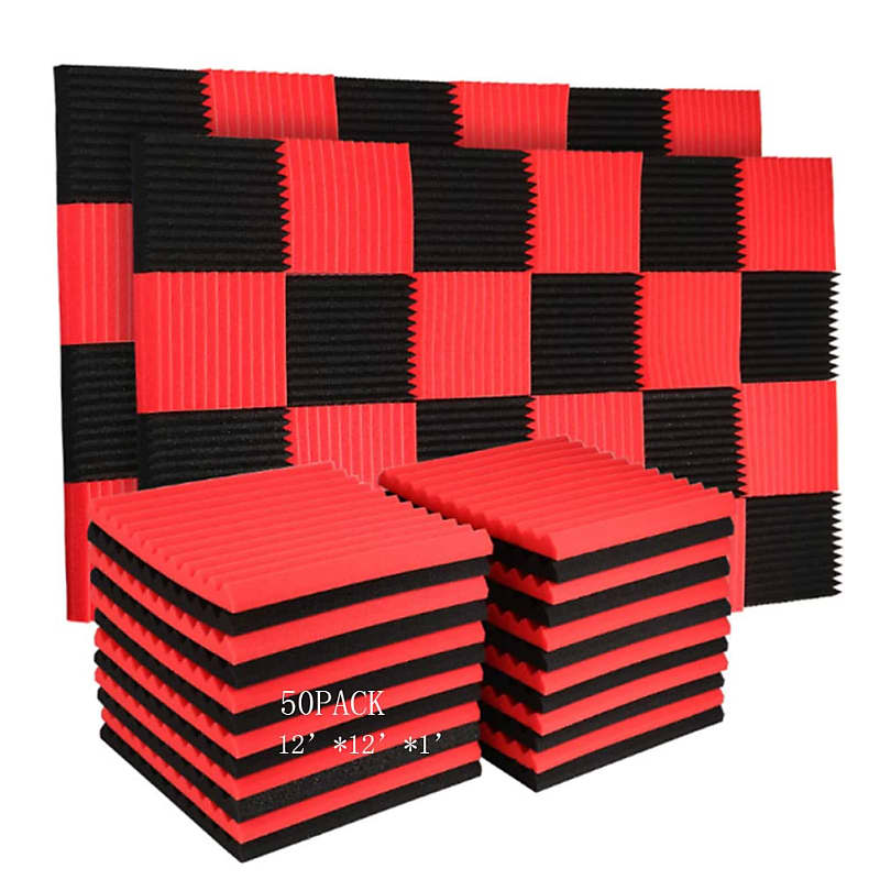 12 Pack Acoustic Panels Self-Adhesive,1 X 12 X 12 Quick-Recovery Sound  Proof Foam Panels, Acoustic Foam Wedges High Density, Soundproof Wall  Panels