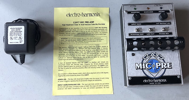 electro-harmonix 12AY7 MIC-PRE　プリアンプ Electro-Harmonix 12AY7 Mic Pre | Reverb