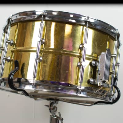 1990s Tama 8x14 Powermetal PM328 Brass Snare Drum | Reverb