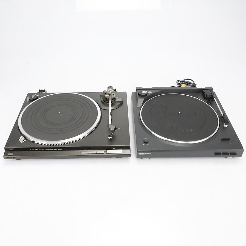 Audio Technica ATLP2D Technics SLQD22 Turntables w/ ART USB Reverb