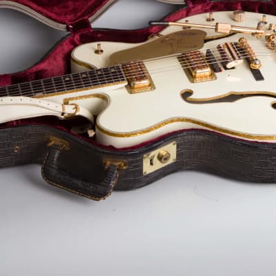 Gretsch  Model 6137 White Falcon Stereo Thinline Hollow Body Electric Guitar (1967), ser. #117912, original grey tolex hard shell case. image 16