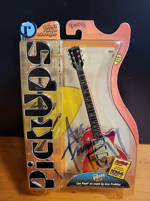 PickUps Ace Frehley Signed Toy Collectible Sunburst Les Paul | Reverb