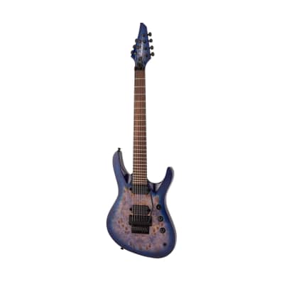 Jackson Pro Series Signature Chris Broderick Soloist 7P Elec Guitar, Laurel FB, Transparent Blue image 3