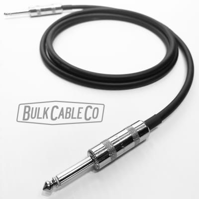 8 FT - Mogami 2524 Guitar Cable - Switchcraft 280 Straight Connectors - TS Mono 1/4" Plugs - ST/ST Ends