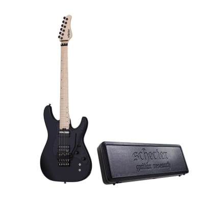 Schecter Sun Valley Super Shredder FR S 6-String Electric Right-Handed Electric Guitar (Satin Black) Bundle with Schecter Universal Guitar Hardcase for sale
