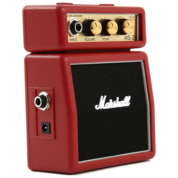 Marshall MS-2R 1W Battery-Powered Red Micro Guitar Amp image 1