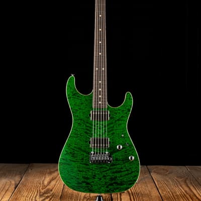 Suhr Standard Custom Quilt Maple/Genuine Mahogany - Trans Green - Free Shipping image 2