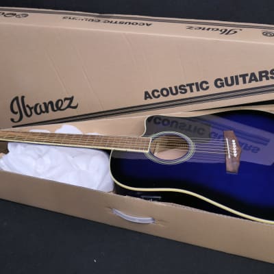 Ibanez PF15ECE-TBS Performance Series Acoustic Electric Dreadnought Size Spruce Top BLUE BURST Active EQ image 1