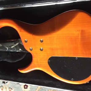 Modulus Quantum 5 Bass Guitar 5A Quilt Top MAPLE NOS Bartolini - TOP OF LINE 2006 Orange Brown Yello image 6
