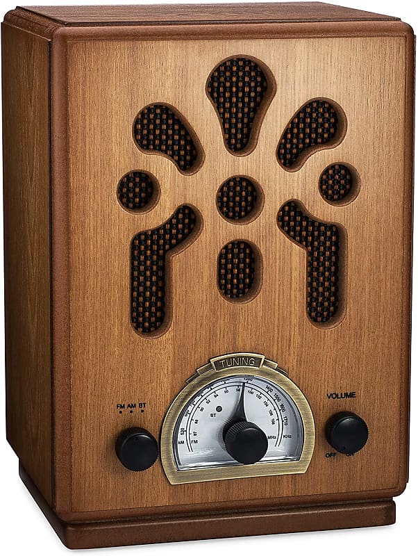 Classic Vintage Retro Style AM/FM Radio with Bluetooth (Model VR47