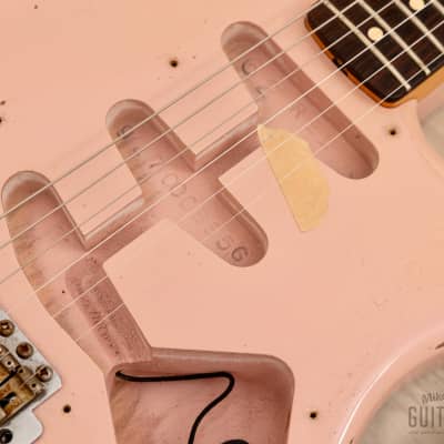 2007 Fender Custom Shop NAMM Limited Edition 1962 Stratocaster Relic Shell Pink w/ Case, COA image 19