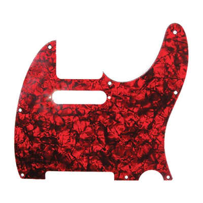D'Andrea 4-Ply 8-Hole Telecaster Pickguard Red Pearl for sale