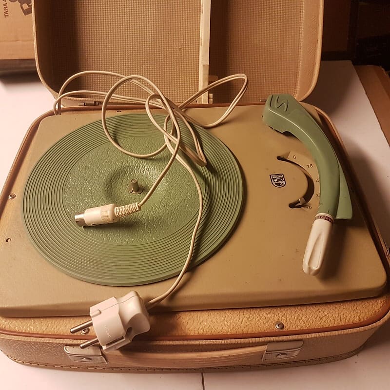 60&#039;s PHILIPS TURNTABLE CASE TURNTABLE  			