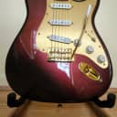 Squier 40th Anniversary Gold Edition Stratocaster - Ruby Red Metallic w/ Gig Bag