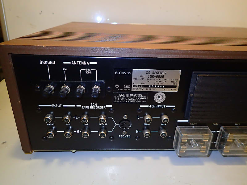 SONY SQR-6650 Quadrophonic SQ Receiver 4&2 Channel Vintage
