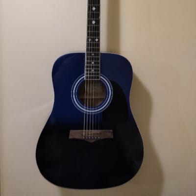 used Randy Jackson Studio Series Blue Acoustic Guitar image 2