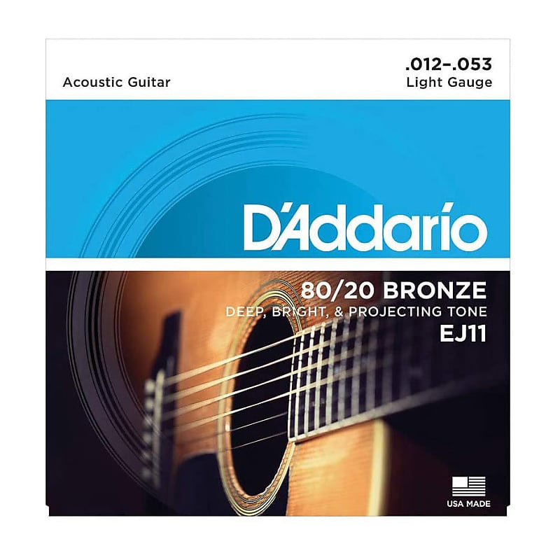 D'Addario 80/20 Bronze Acoustic Strings-Light image 1