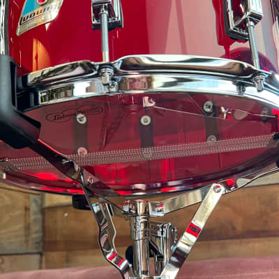 Ludwig Vistalite Snare Drum - 6.5-inch x 14-inch - Red image 5