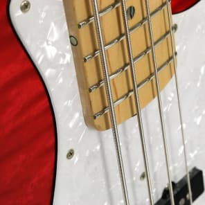 ESP Buzz Bass - Tetsuya L'Arc-en-Ciel Signature Model See Thru Festa Red image 7