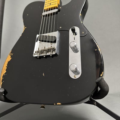 Fender Custom Shop Roast Pine Double Esquire Relic - Aged Black image 3