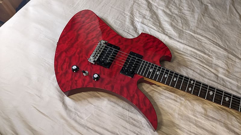 2001 B.C. Rich Mockingbird 360JE - Trans Red Quilt - DiMarzio - Gotoh  Locking Tuners - Gig Bag Included