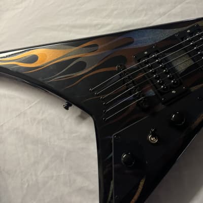 Jackson Randy Rhoads RR Electric Guitar 2010s - Ghost Flame Custom Paint image 3