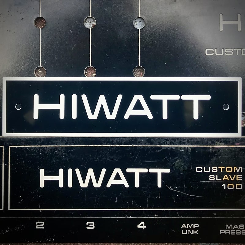 NOS Hiwatt  logo 4x12 / 2x12 / combo or head - DR103 DR504 etc image 1