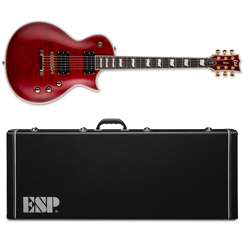 ESP LTD EC-1000T CTM FM See Thru Black Cherry Electric Guitar + ESP Hard Case image 1